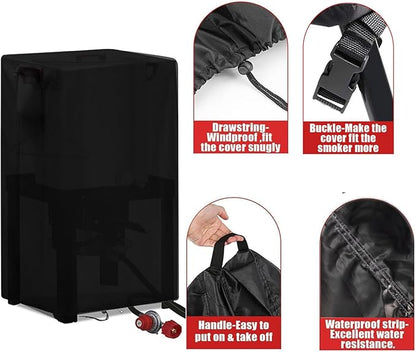 Outdoor Fryers Cover for ROVSUN 30QT Turkey Fryer & 10QT Fish Fryer Kit, Waterproof Deep Fryer Cover for Outdoor Cooking -11" D x 24" W x 32" H