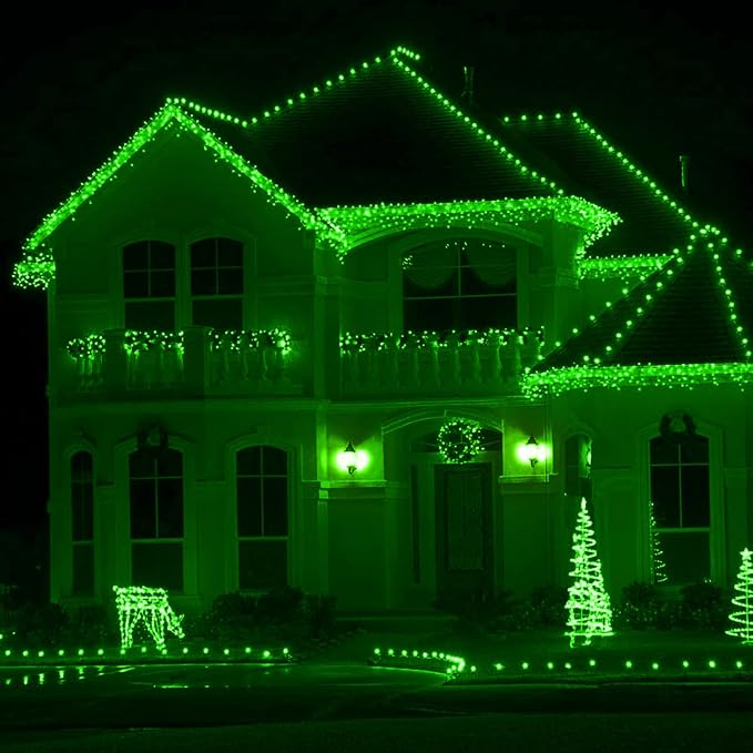 105FT 300 LED Christmas String Lights, End to End Plug 8 Modes | Christmas Lights UL Certified Outdoor Indoor Fairy Light Tree, Patio, Garden, Party, Wedding, Holiday (Green)