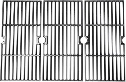 Hisencn Grill Grates Replacement for Charbroil Advantage 463343015, 463344015, 463344116, Kenmore, Advantage Gas2coal Parts 463340516, G467-0002-W1, 16 15/16" Porcelain Enameled Cooking Grids, 3 Packs