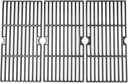 Hisencn Grill Grates Replacement for Charbroil Advantage 463343015, 463344015, 463344116, Kenmore, Advantage Gas2coal Parts 463340516, G467-0002-W1, 16 15/16" Porcelain Enameled Cooking Grids, 3 Packs