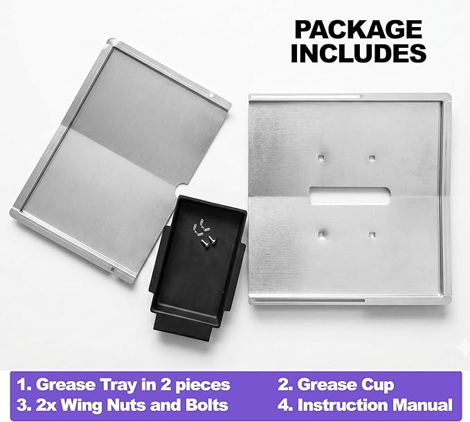 Replacement Grease Tray Set for Charbroil Performance 2 & 3 Burner Gas Grills, Adjustable 12"–18" Drip Pan Compatible with Nexgrill, Weber, Napoleon, Dyna Glo, Kenmore, Backyard Grill, BHG & More