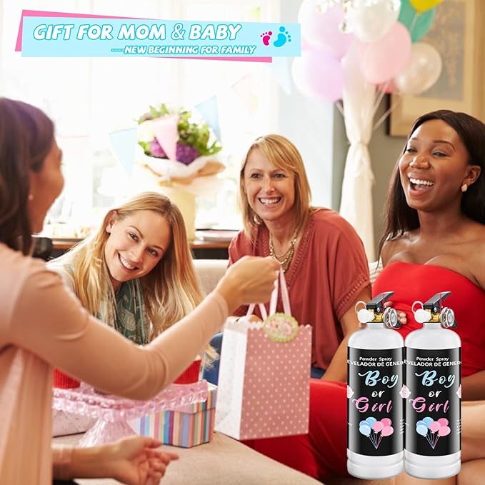 Gender Reveal Fire Extinguisher Smoke Powder for Gender Reveal Party Ideas 2 Pink Large Gender Reveal Smoke Powder with Tissue Safe Powder Boy Girl Fire Extinguisher Baby Gender Reveal