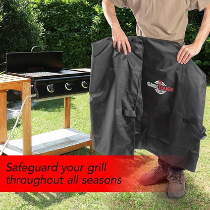 GrillTough Heavy Duty BBQ Grill Cover for Outdoor Grill, 30 Inch – Waterproof, Weather Resistant, UV & Fade Resistant with Adjustable Straps – Gas Grill Cover for Weber, Charbroil, etc. Charcoal