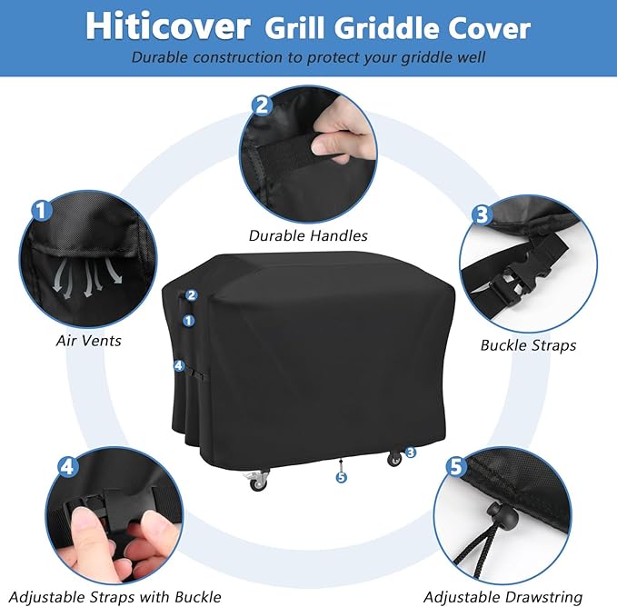 Grill Cover for Blackstone 36 Inch 1825 1863 2122 2177 2210 2212 2230 2266 2314 2466 Omnivore Propane Griddle, Outdoor Waterproof BBQ Griddle Cover - 67 x 26 x 34 Inch