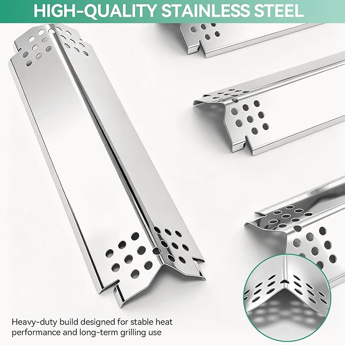 720-0830H Grill Replacement Parts for Nexgrill 4 Burner 720-0830D 720-0783C 720-0958A, 5 Burner 720-0888N, 17 Inch Stainless Steel Grill Grates, Heat Shields, Grill Burners, Igniters for Uniflame