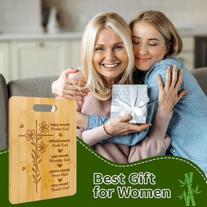 Christian Gifts for Women, Christmas Cutting Board Gifts for Women Friend, Bible Verse Gifts for Elderly Jesus Cross Scripture Gifts, Faith Religious Gifts