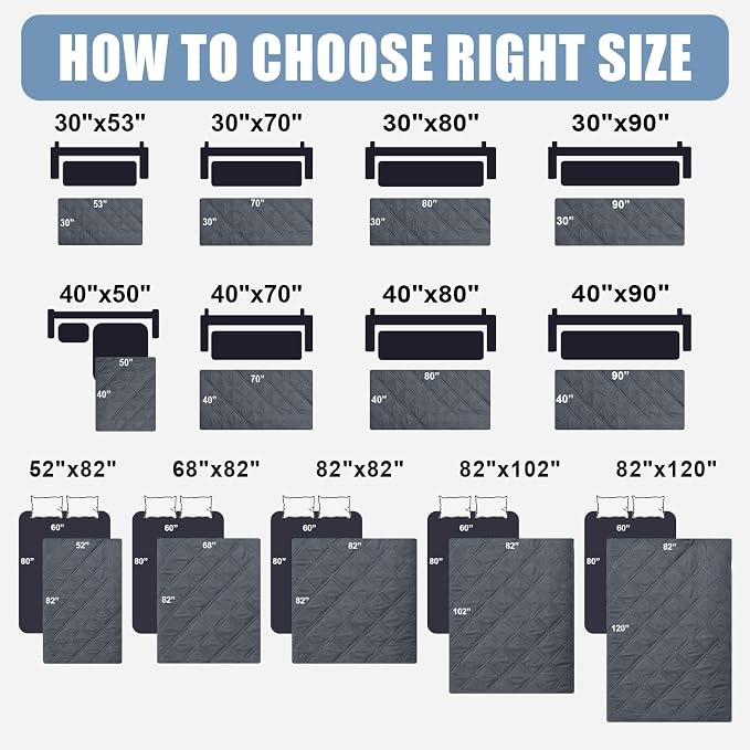 Smiry Waterproof Reversible Pet Couch Covers for Dogs | Pet Friendly, Soft Fabric, Washable Sofa Furniture Protector for Dogs Cat Kids, Checkered (30"x53", Dark Grey/Black)