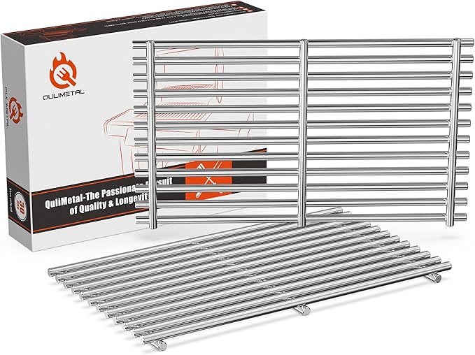 7637 9MM Grill Parts for Weber Spirit E210, E220, S210, S215, Spirit 200 & GS4 Spirit II E210, Spirit II E220 Series with Front-Mounted Control, 17.5'' SUS304 Stainless Steel Grates for Weber 7637