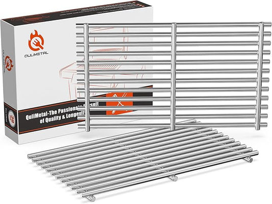 7637 9MM Grill Parts for Weber Spirit E210, E220, S210, S215, Spirit 200 & GS4 Spirit II E210, Spirit II E220 Series with Front-Mounted Control, 17.5'' SUS304 Stainless Steel Grates for Weber 7637