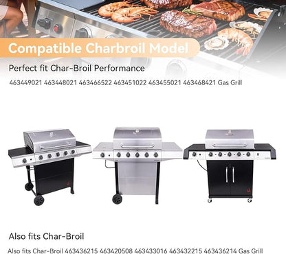 463448021 17" Grill Grates for Charbroil Performance 5 Burner 463449021 463451022 463450022 463455021, Cast Iron Grill Replacement Parts for G426-0005-W1 G426-0004-W1