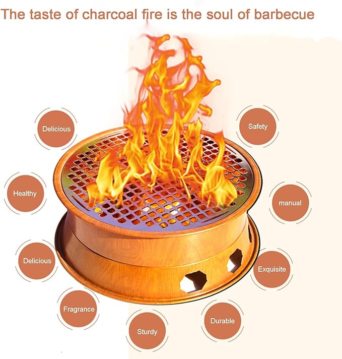 Portable Outdoor Charcoal Grill Tabletop Barbecue Stove for Restaurants Compact Grilling Station Ideal for Racks and Outdoor Cooking