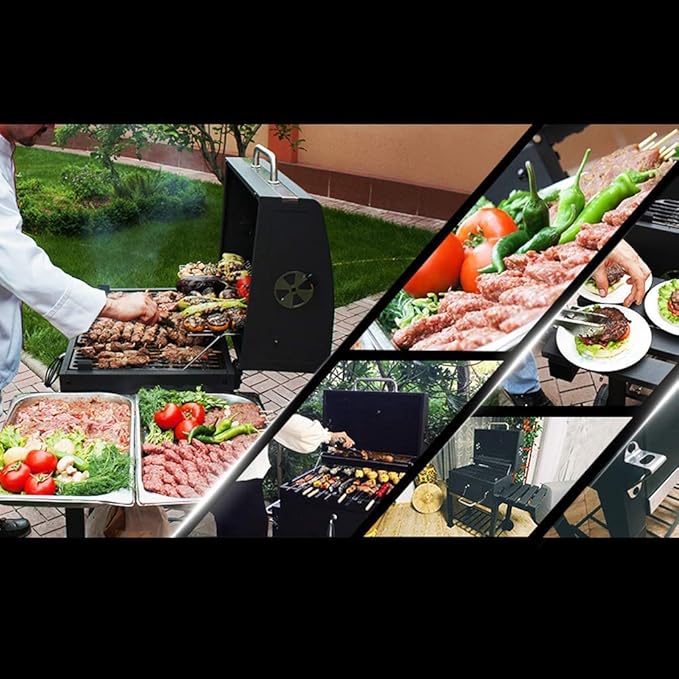 BBQ Grill - Thicken portable barbecue home charcoal garden large commercial barbecue smokeless car outdoor villa