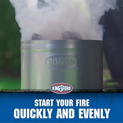 Kingsford Heavy Duty Deluxe Charcoal Chimney Starter, Large Capacity, Heat Shield, Stay-Cool Handle, Vented Airflow Design, BBQ Fire Starter, 6 Pack