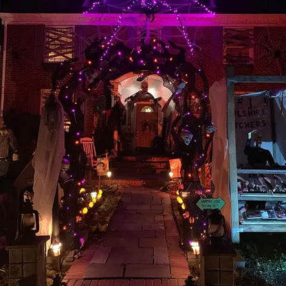 TW SHINE Halloween Lights, 200 LED 66FT Outdoor Halloween Lights Plug in with 8 Modes, Waterproof Light Outdoor, Indoor Decorations for Party Yard Haunted House Decor, Orange and Purple