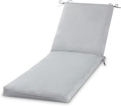 Outdoor Reversible Chaise Lounge Chair Cushion, Cement