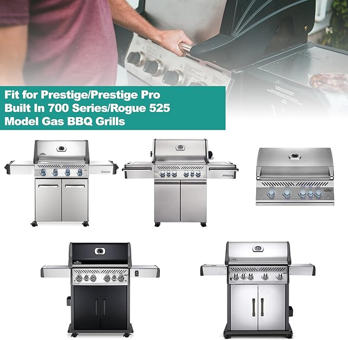 Full-Size Griddle Insert for Napoleon P500 and Rogue 525 Grills, Flat Top Griddle for Prestige/PRO 500 and Rogue 525 gas BBQ grills and Other Brands of Grills of Matching Dimensions