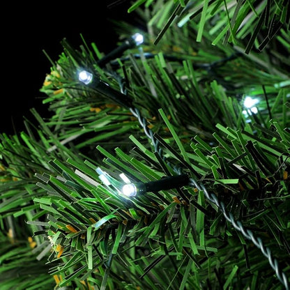 kemooie 500 LED Christmas String Lights, 164FT 8 Lighting Mode with Memory Plug in Green Wire Waterproof Lights, for Outdoor Indoor Birthday Christmas Wedding Party Garden Balcony Decorations (White)