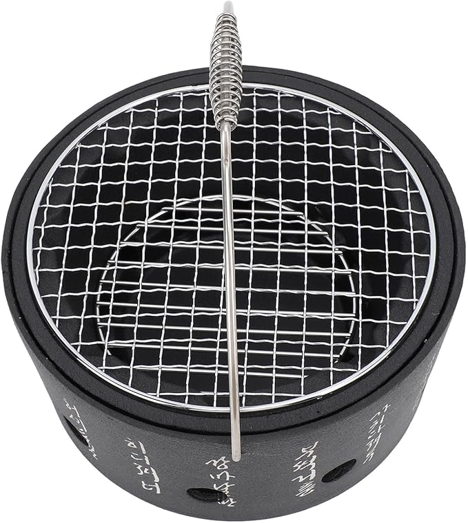 Pomya BBQ Stove, Durable Practical Barbecue Grill Charcoal Stove Korean Design for Tea Making (L)