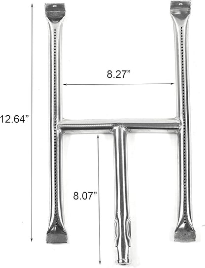 Stainless Steel BBQ Grill Burner Replacement for Blackstone 28 Inch Grill Top, 2 Pack Burner Tube with Screw