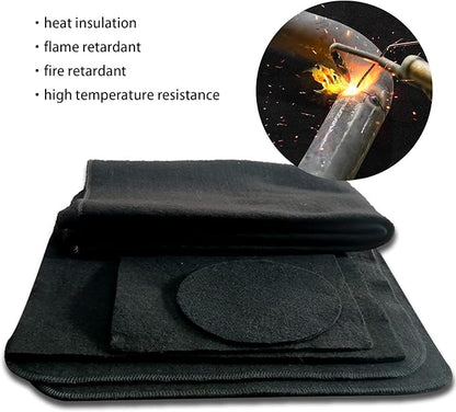 30cm*30cm Welding Blanket Fireproof Mat Anti Fire Pad Heat Insulation Carbon Felt Ground Table Flame Retardant Protective Pad