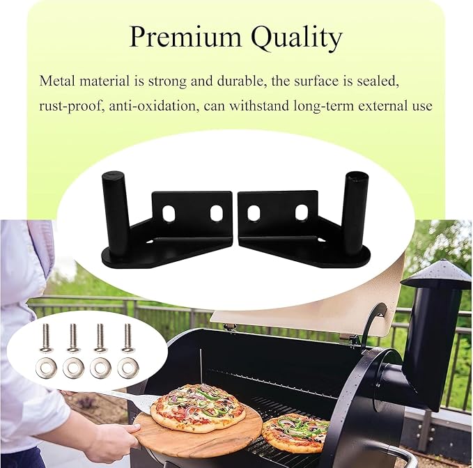 Grills Lid Hinge Kit for Traeger & Blackstone, 74050 & 74051 LH RH Hinges | For blackstone griddle lid hinge kit, Fits Traeger Pellet Grills, Strong and durable, Simple installation, Upgrade quality