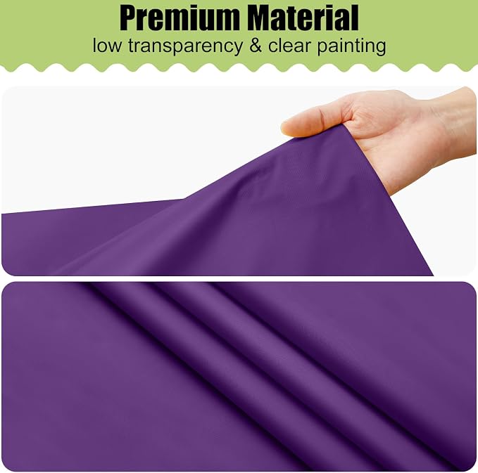 Smiry Disposable Table Cloth 3 Pack, 54 x 108 Inch Waterproof Plastic Tablecloth, Decorative Rectangle Table Covers for Party, Birthday, Picnic, Purple