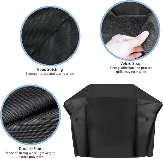 Weber Genesis II 58" Grill Cover - Heavy Duty, Waterproof, UV & Fade Resistant - Fits Genesis II LX 300 & 300 Series - Replaces Weber 7130 - Outdoor BBQ Cover