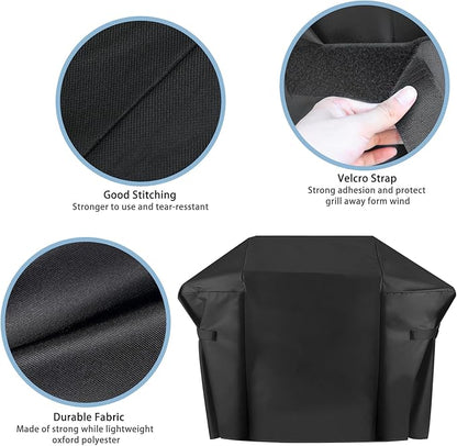 Weber Genesis II 58" Grill Cover - Heavy Duty, Waterproof, UV & Fade Resistant - Fits Genesis II LX 300 & 300 Series - Replaces Weber 7130 - Outdoor BBQ Cover