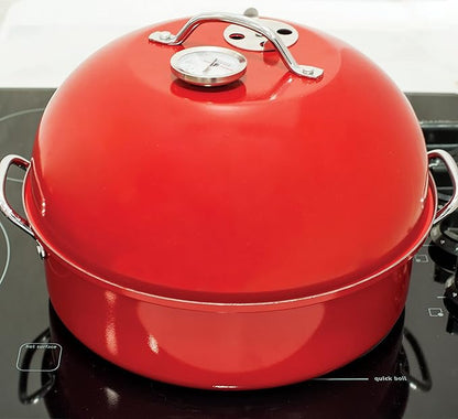 Nordic Ware Stovetop Kettle Smoker, Full Size, Red
