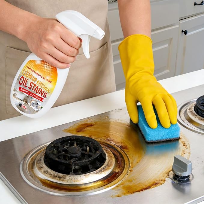 New Heavy Duty Kitchen Cleaner, Clean Up Kitchen Oil Stains Spray, Multipurpose Oil Stain Cleaner, Cleaning Spray for Home Kitchen