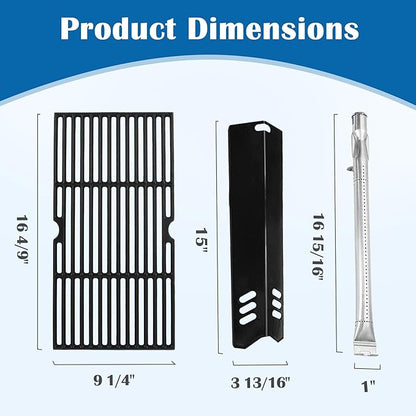 SafBbcue DGF493BNP DGF493PNP Replacement Kit for Dynaglo Grill Parts DGF493BNP-D DGF493PNP-D DGF493SPB DGF493SPD Backyard BY13-101-001-12 BY14-101-001-099 GBC1440W Cooking Grates 70-01-273