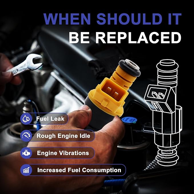HiSport Fuel Injector 0280150943 4Holes 1PC Compatible with Ford, Lincoln, Mercury Vehicles 4.6L 5.0L 5.4L 5.8L E150, E250, E350, F150, F250, F350, Mustang Expedition Thunderbird Replaces 0280150939