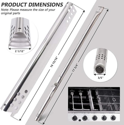 Criditpid Grill Replacement Parts for Charbroil Performance 4 Burner 463342119 463347017 463377319 463376017, Char Broil 463349917 463335517 Replacement Parts, with Spark Generator.