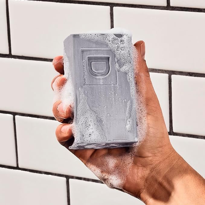 Duke Cannon Supply Co. Big Brick of Soap Bar, Frontier 40 - Fresh Cut Pine, Leaf & Leather, Campfire & Midnight Swim, Extra Large, Masculine Scents, 10 oz. (Variety, 4 Pack)
