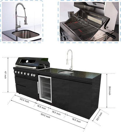Outdoor Grills & Smokers Portable Camping Charcoal Grill Cooking Barbecue, Large Barrel Style Charcoal Grills BBQ Smoker Combo with Offset Smoker, Grill for Backyard Patio,A-1