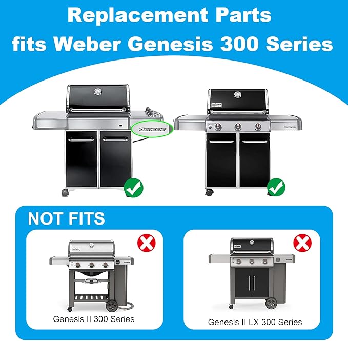 SafBbcue Genesis 300 Full Size Griddle for Weber Genesis 300 Grill Parts 7524 Flat Top Grill Insert for Weber Genesis E310 E320 E330 S310 S320 S330 EP310 EP320 EP330 Carbon Steel