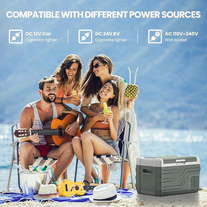 Alpicool Car Refrigerator 12 Volt Refrigerator 28 Quart Portable Freezer 12V Car Fridge Portable Fridge Freezer 12/24V DC 110~240 Volt AC for Truck RV Camper SUV Electric Cooler for Camping -4℉-68℉