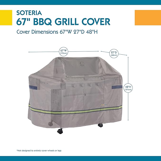 DUCKCOVERS® Soteria Waterproof 65 Inch BBQ Grill Cover