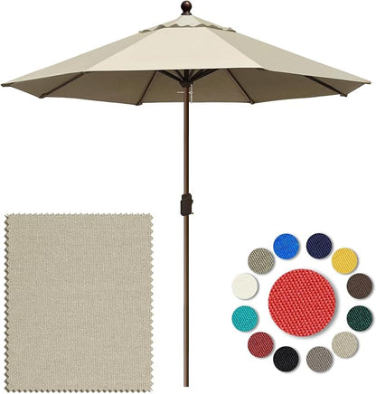 Eurmax USA 10-Year-Non-Fading 10FT Outdoor Patio Market Umbrella,UPF50+ UV Resistant Sun Shade,Heavy Duty Commercial Grade,Crank Lift Design,Windproof Vented Top for Garden,Pool,Deck,Antique Beige