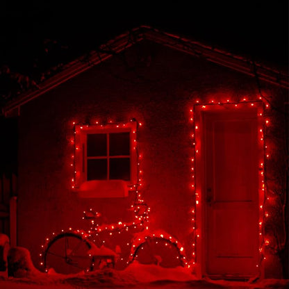HOME LIGHTING 66ft Valentines Decorative Mini Lights, 200 LED Green Wire Christmas Fairy String Lights Plug in, 8 Lighting Modes, Waterproof for Indoor Outdoor Tree Wedding Party Decoration (Red)