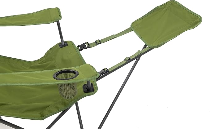 ALPS Mountaineering Escape Lounge Camping Chairs for Adults with Footrest and Adjustable Armrests, Sturdy Steel Frame, Compact Foldable Design, and Carry Bag