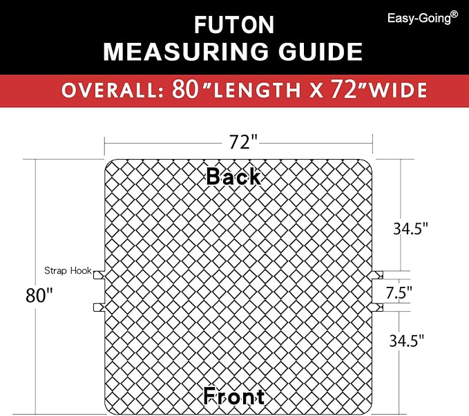 Easy-Going Reversible Couch Cover, Large Futon Sofa, Green/Christmas Red | Machine Washable Slipcover For Dogs, Water Resistant Furniture Mat For Living Room, Non-Slip Sofa Cover, Pet Friendly