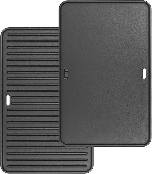 16"x10" Reversible Cast Iron Griddle for Weber Go-Anywhere Charcoal and Gas Grills, Portable Grill Griddle Plate for Indoor Stovetop/Outdoor Camping BBQ, Replacement for Weber 80631 70211 3634 67195