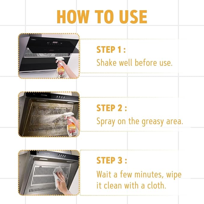 New Heavy Duty Kitchen Cleaner, Clean Up Kitchen Oil Stains Spray, Multipurpose Oil Stain Cleaner, Cleaning Spray for Home Kitchen