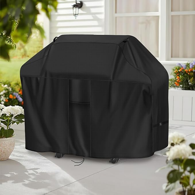 Grill Cover 44 inch,600D Heavy Duty BBQ Propane Gas Grill Cover,Waterproof Outdoor Grill Cover for Weber,Nexgrill,Brinkmann,Jenn Air,Char-Broil,Monument,Dyna-Glo 2 Burner Barbecue Grills