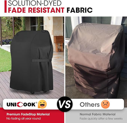 Unicook 30 Inch Grill Cover, Heavy Duty Waterproof 2 Burner Small BBQ Cover, Compatible with Weber Spirit 210 with Side Tables Down, Does NOT Fit Spirit II E-210 (Include 2025 Version) with Table Up