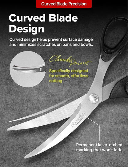 Made in Korea, Korean Barbecue Scissors, Meat, Chicken, Vegetables, High Strength Stainless Steel Grip-Excellent Barbecue Scissors (Korean BBQ Scissors)