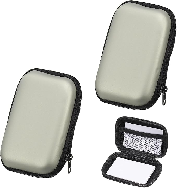 2Pcs Card Game Case, Soft Cloth Playing Waterproof Card Storage Travel Game Case Compatible for Outdoor Gaming Camping, Silver