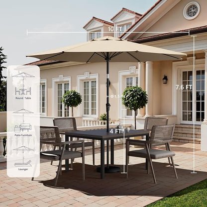 Outdoor Patio Umbrella, 8 Ribs Market Table Umbrella