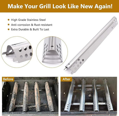Criditpid Grill Replacement Parts for Charbroil Performance 6 Burner 463276517 463238218 463276617 463244819 463274419, 5 Burner 463347519 for Grill Heat Plates, Burner, Crossover Tube & Igniter.